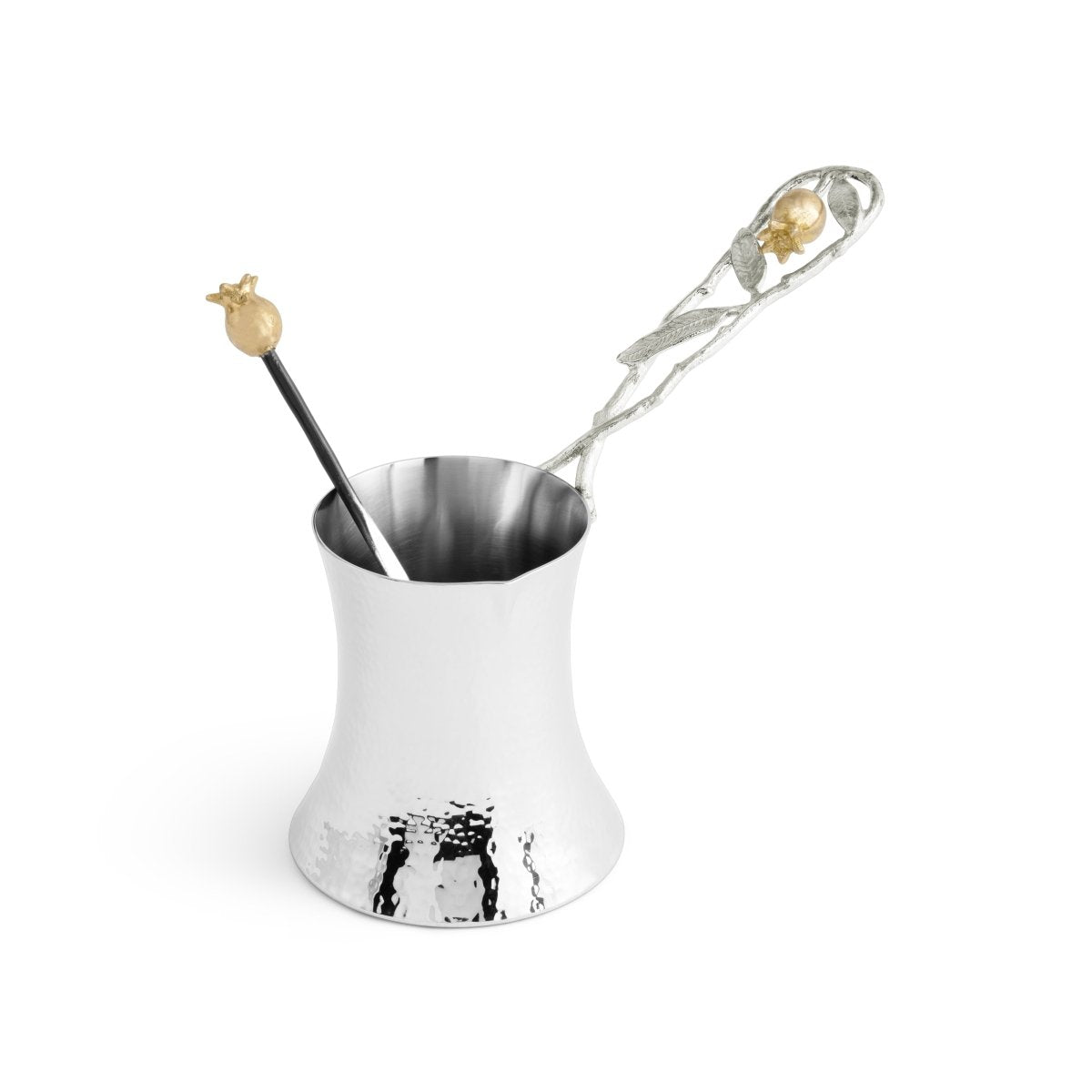 Michael Aram Pomegranate Silver & Gold Coffee Pot x Kavat Coffee Gift Set