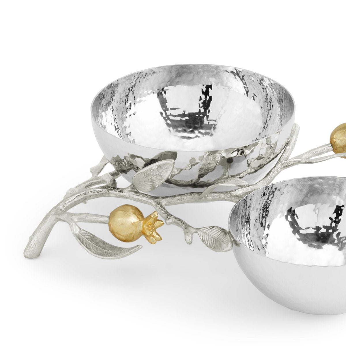 Michael Aram Pomegranate Silver &amp; Gold Double Bowl