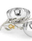 Michael Aram Pomegranate Silver & Gold Double Bowl