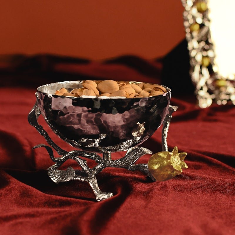 Michael Aram Pomegranate Silver &amp; Gold Nut Bowl