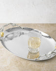 Michael Aram Pomegranate Silver & Gold Oval Tray