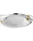 Michael Aram Pomegranate Silver & Gold Oval Tray