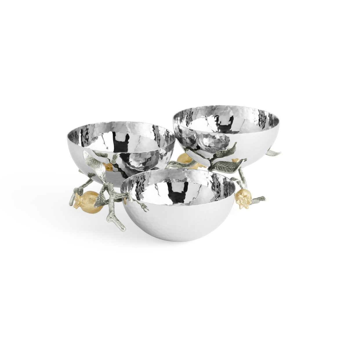 Michael Aram Pomegranate Silver & Gold Triple Bowl