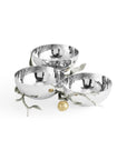 Michael Aram Pomegranate Silver & Gold Triple Bowl