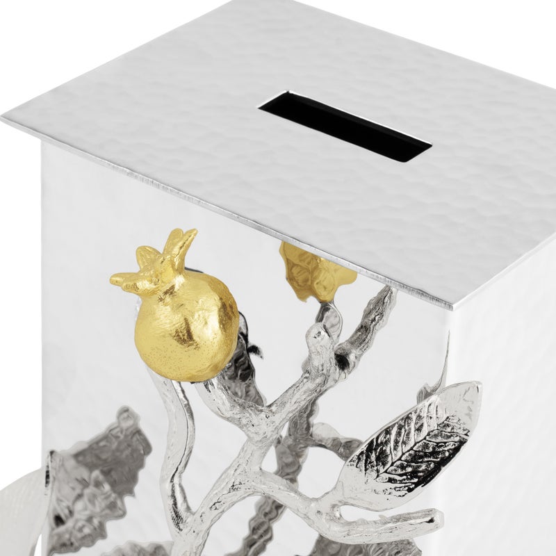 Michael Aram Pomegranate Silver & Gold Tzedakah Box