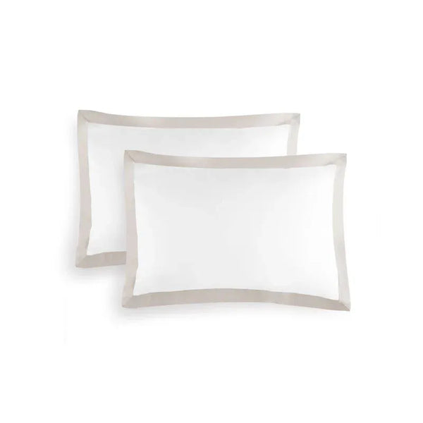 Michael Aram Queen Pillowcase Set - Stone and White