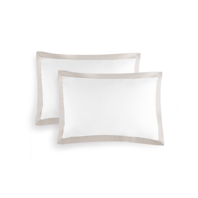 Michael Aram Queen Pillowcase Set - Stone and White