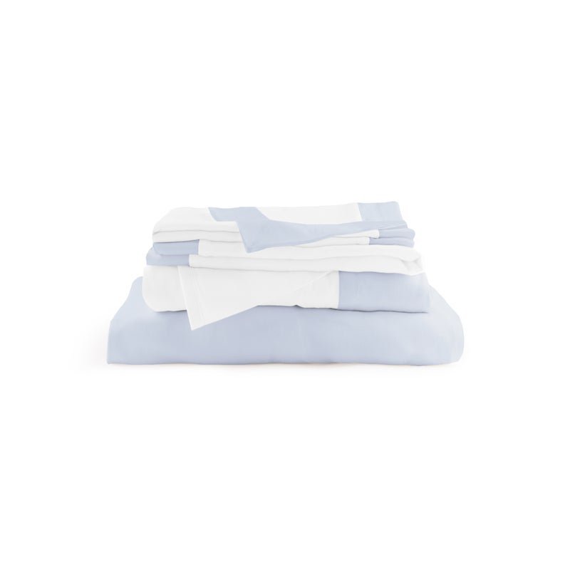 Michael Aram Queen Sheet Set - Sky and White