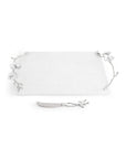 Michael Aram Silver Orchid Cheeseboard with Knife