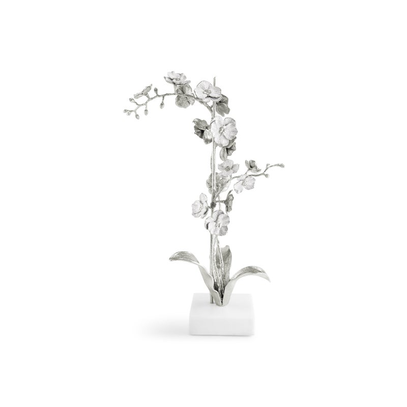 Michael Aram Silver Orchid Stem Sculpture Large