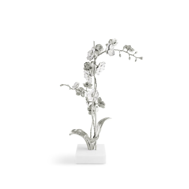 Michael Aram Silver Orchid Stem Sculpture Large