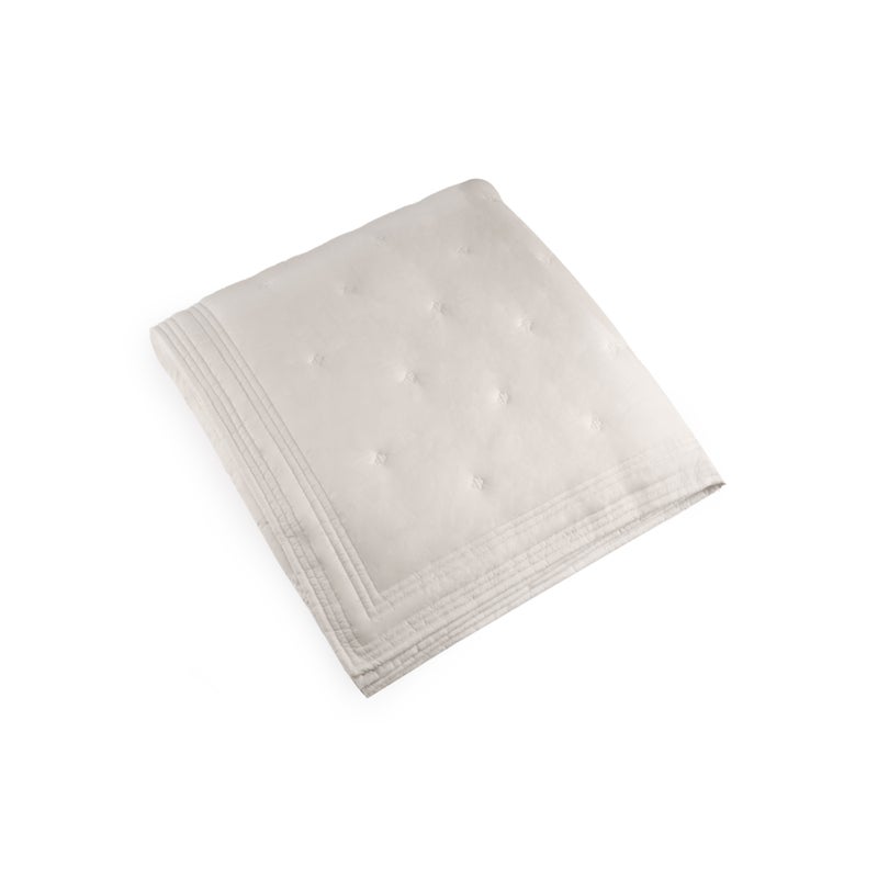 Michael Aram Tufted Quilt King Coverlet - Stone