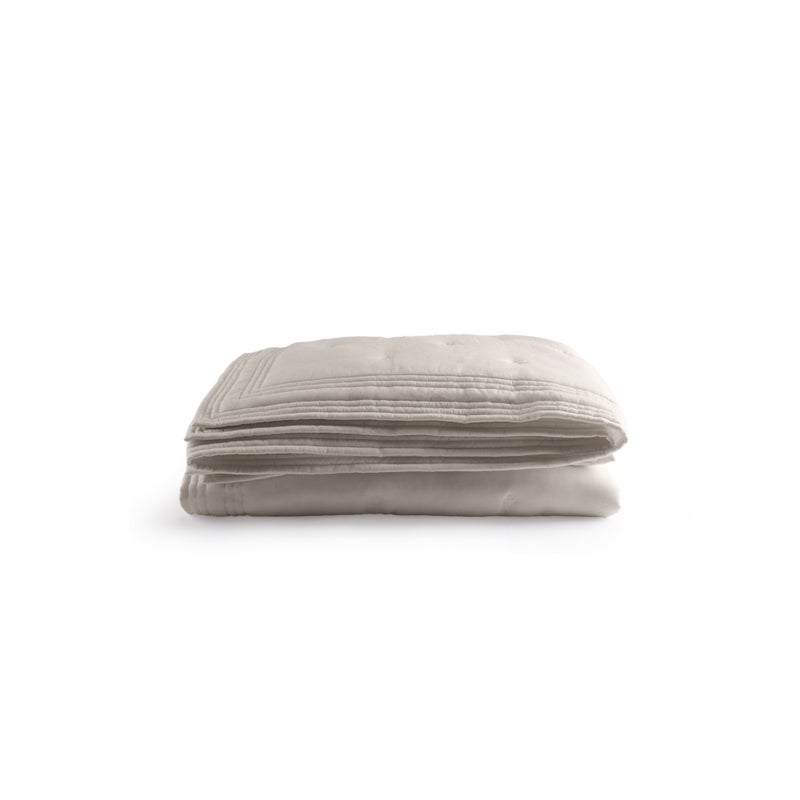 Michael Aram Tufted Quilt King Coverlet - Stone