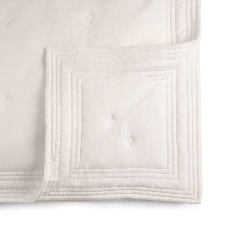 Michael Aram Tufted Quilt King Coverlet - Stone