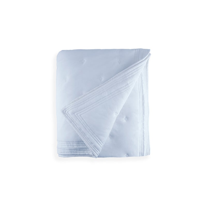 Michael Aram Tufted Quilt Queen Coverlet - Sky