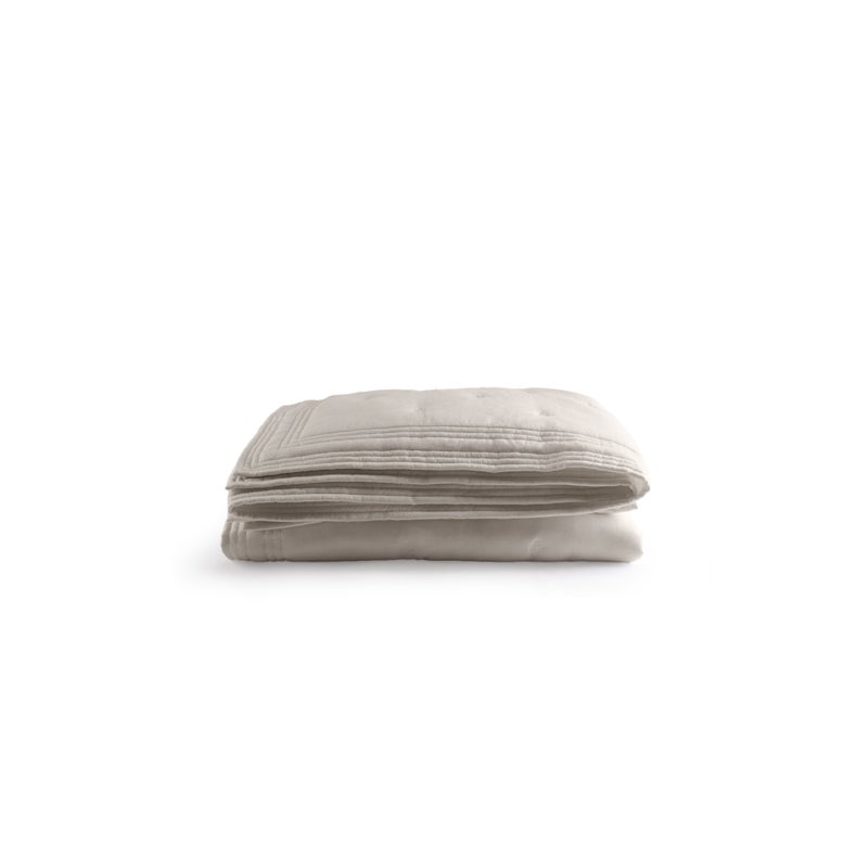 Michael Aram Tufted Quilt Queen Coverlet - Stone