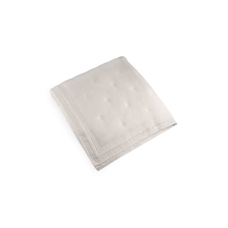 Michael Aram Tufted Quilt Queen Coverlet - Stone