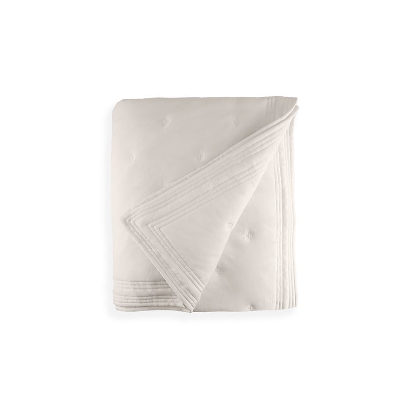 Michael Aram Tufted Quilt Queen Coverlet - Stone