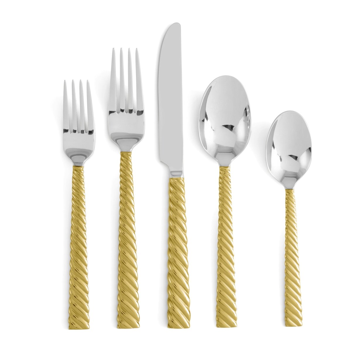 Michael Aram Twist 5-Piece Flatware Set Gold - Discon