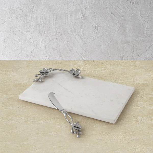 Michael Aram White Orchid Cheese Board with Knife