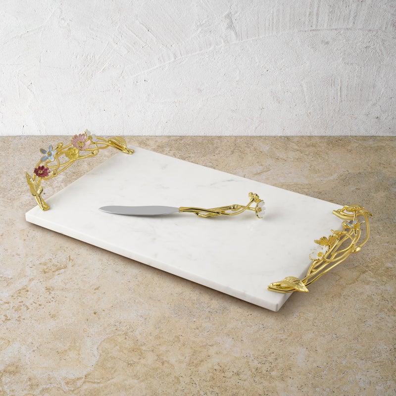 Michael Aram Wildflowers Cheese Board with Knife