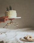 Pomegranate Silver & Gold Cake Stand