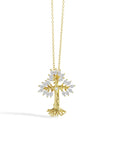 Michael Aram Armenian Tree of Life 25mm Cross Pendant Necklace with Diamonds