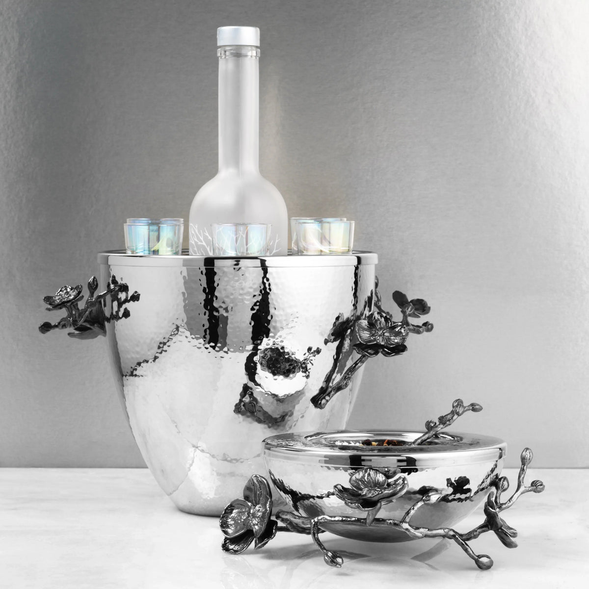 Michael Aram Black Orchid Caviar Dish w/ Spoon