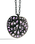 Michael Aram Botanical Leaf 53mm Necklace with Amethyst and Diamonds