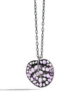 Michael Aram Botanical Leaf 53mm Necklace with Amethyst and Diamonds