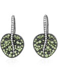 Michael Aram Botanical Leaf Earrings with Peridot and Diamonds