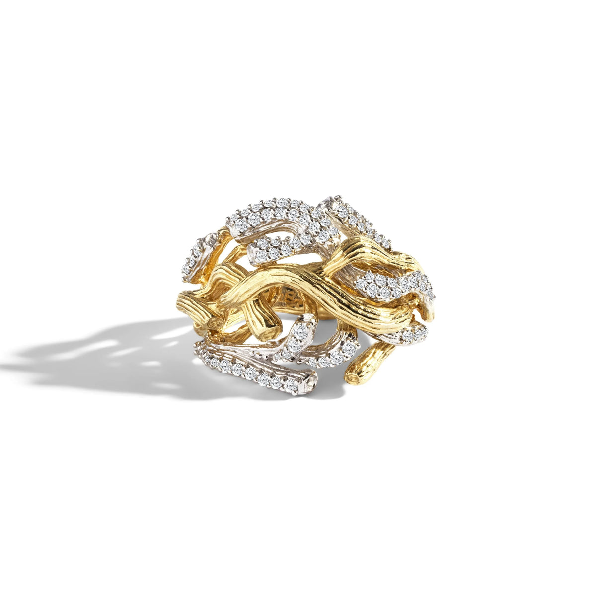 Michael Aram Branch Coral Ring with Diamonds