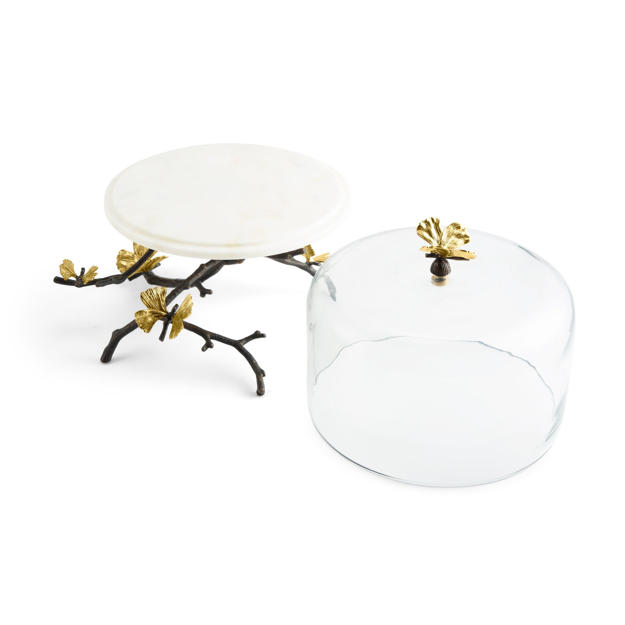 Michael Aram Butterfly Ginkgo Cake Stand w/ Dome