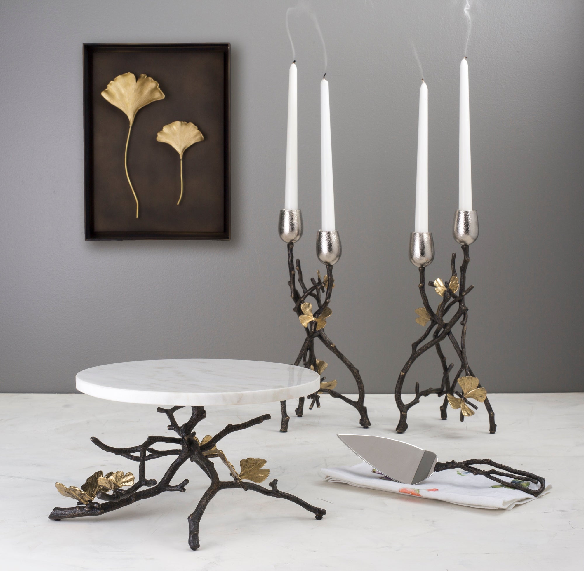 Michael Aram Butterfly Ginkgo Candleholders