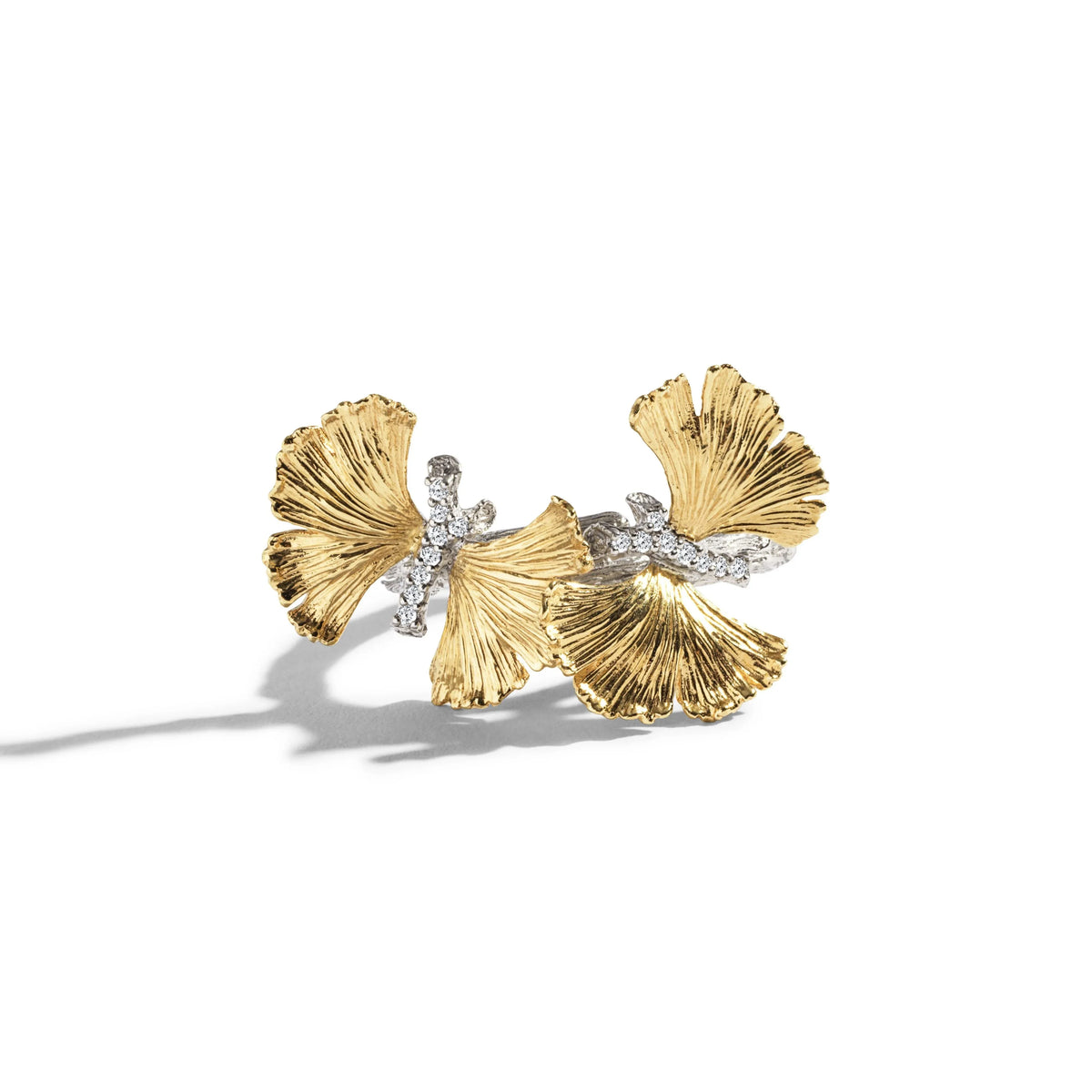 Michael Aram Butterfly Ginkgo Ring with Diamonds