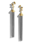 Michael Aram Butterfly Ginkgo Tassel Earrings with Diamonds