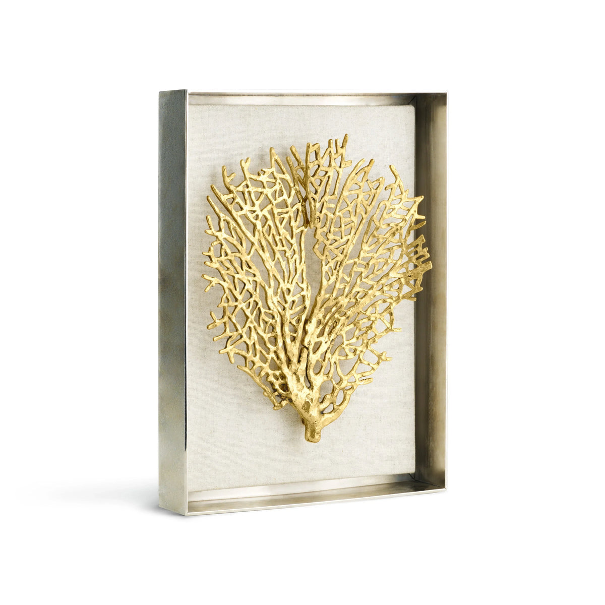 Michael Aram Fan Coral Fabric Shadow Box