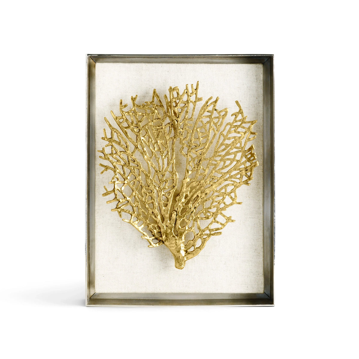 Michael Aram Fan Coral Fabric Shadow Box