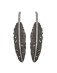 Michael Aram Feather 52mm Earrings with Diamonds