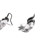 Michael Aram Feather Earrings with Crystal and Diamonds