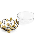 Michael Aram Golden Ginkgo Medium Glass Bowl