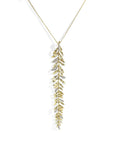 Michael Aram Laurel Leaf Drop Necklace with Diamonds