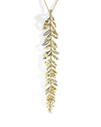 Michael Aram Laurel Leaf Drop Necklace with Diamonds