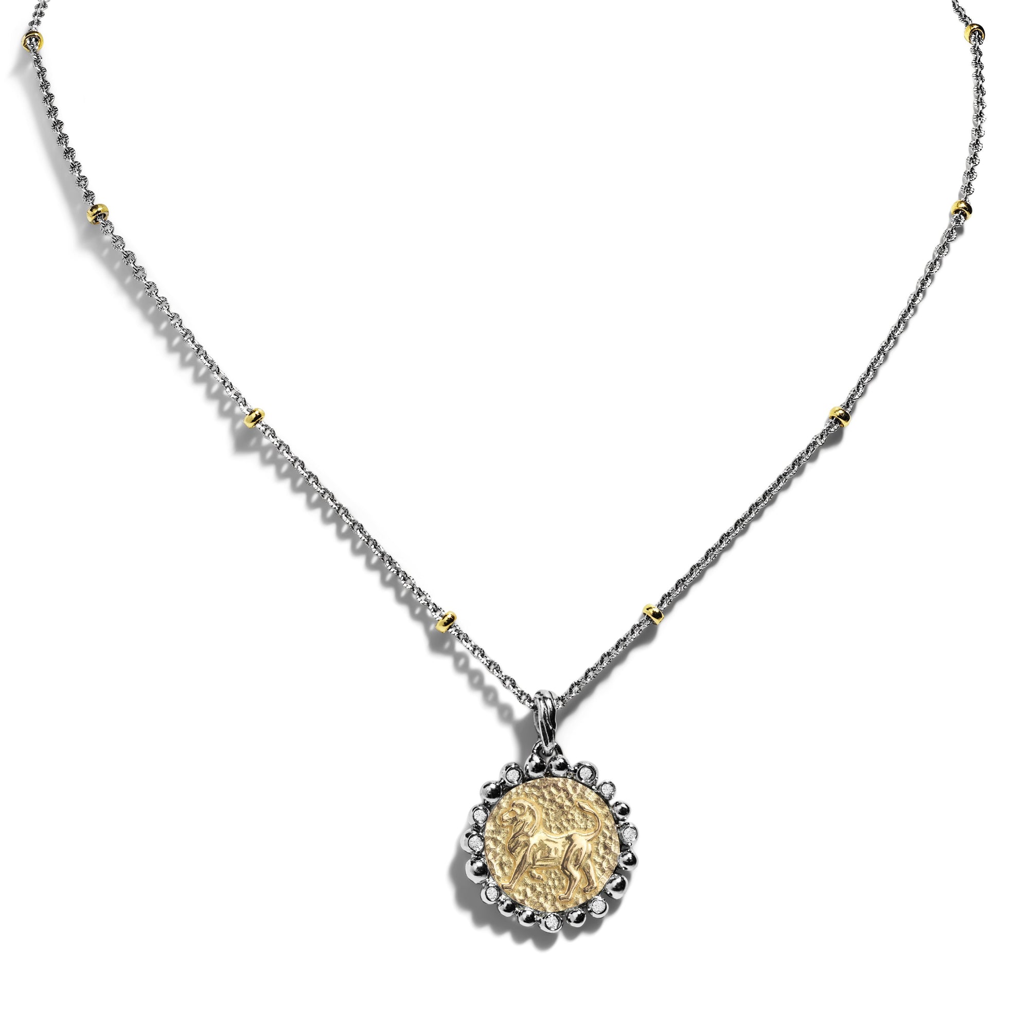 Michael Aram Leo Zodiac Pendant with Diamonds