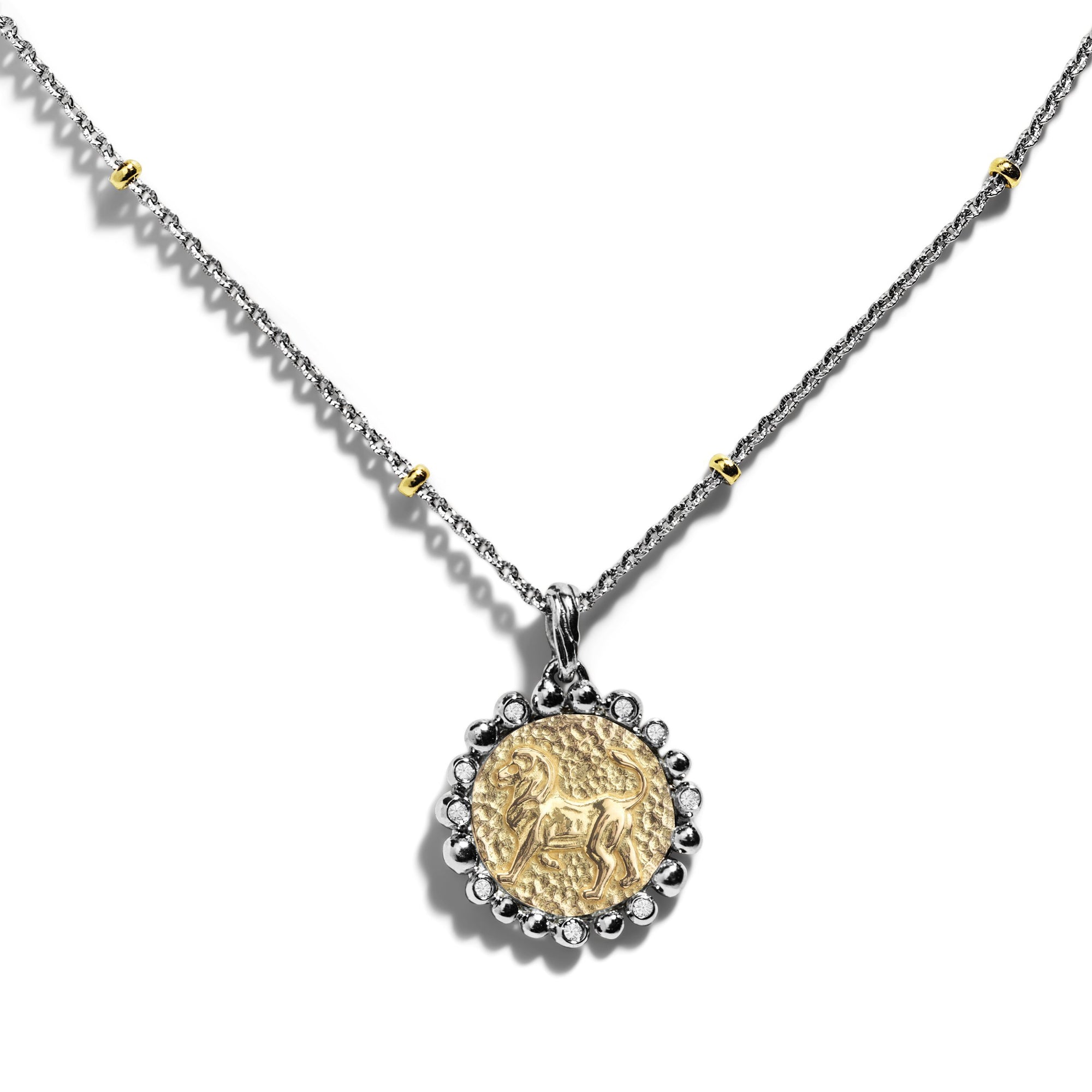 Michael Aram Leo Zodiac Pendant with Diamonds