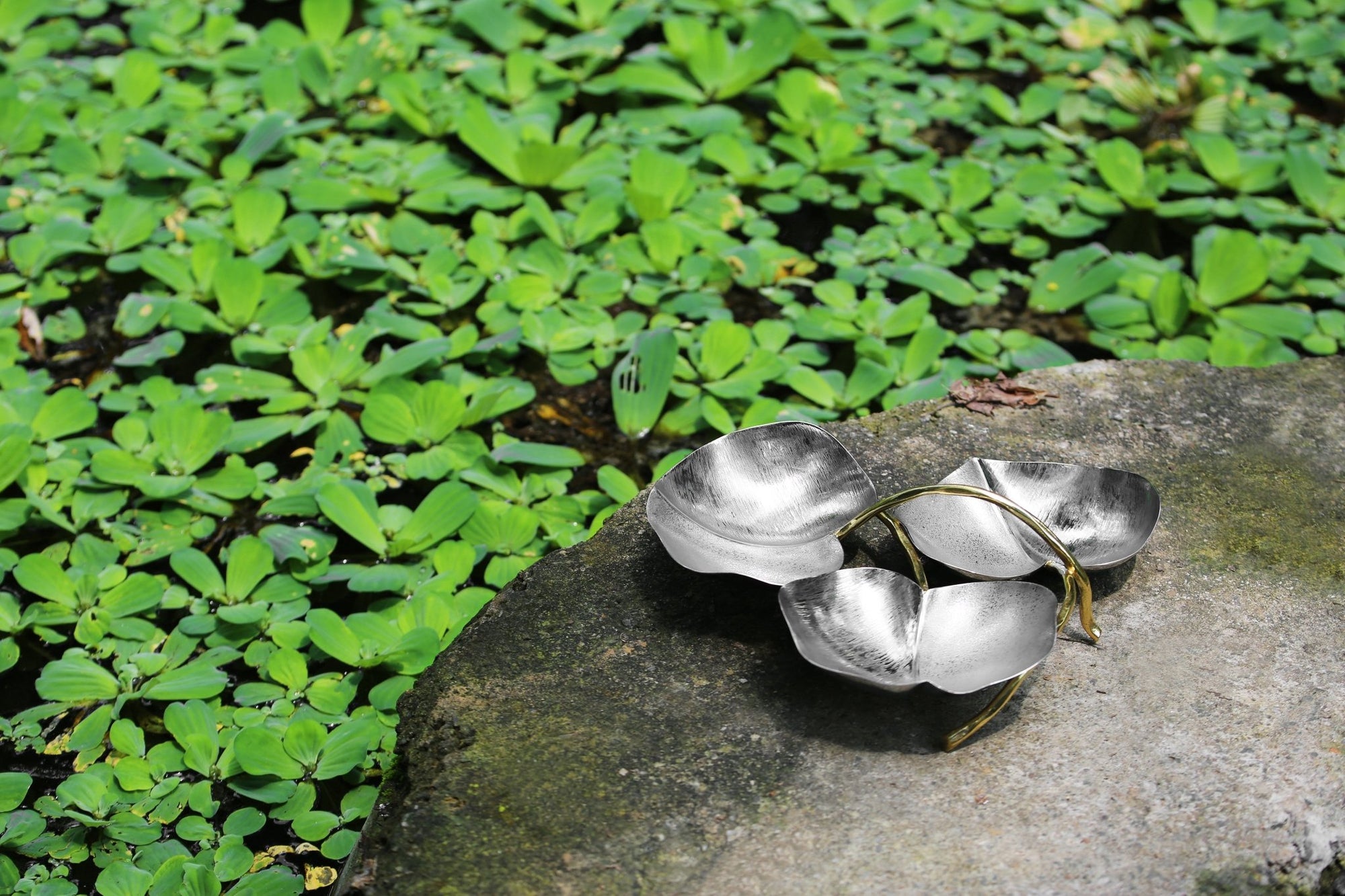 Michael Aram Lodhi Garden Lily Pad Triple Dish