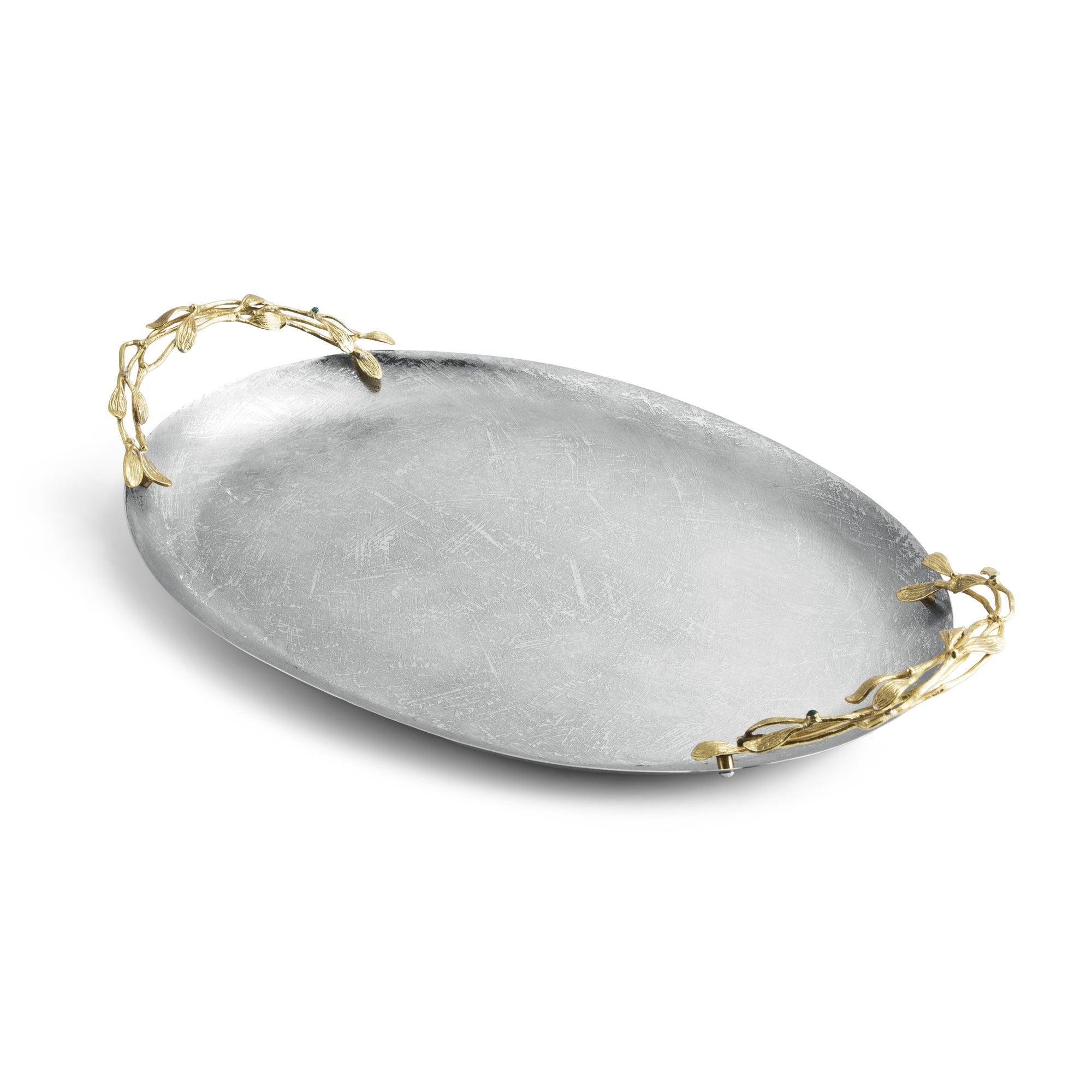 Michael Aram Mistletoe Large Oval Tray