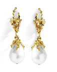 Michael Aram Ocean Earrings with Pearls and Diamonds