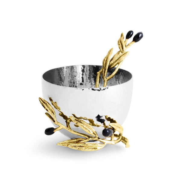 Michael Aram Olive Branch Nut Dish with Spoon
