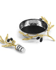 Michael Aram Olive Branch Wine Coaster & Stopper Set